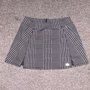 alo jacquard glenplaid skirt